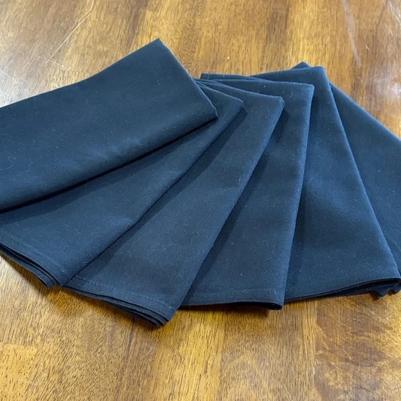 Set of Black Cloth Napkins