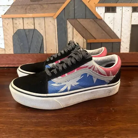 Vans Old Skool Platform After‎ Dark Shoes Men’s 6.5 Women’s 8