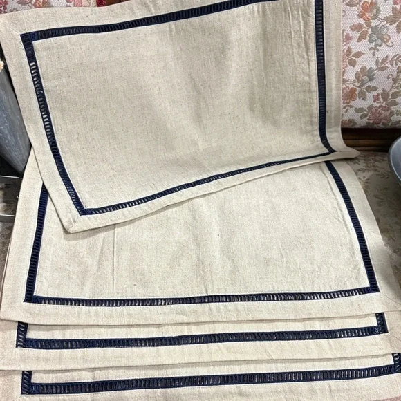 Dansk Cream and Navy Placemats