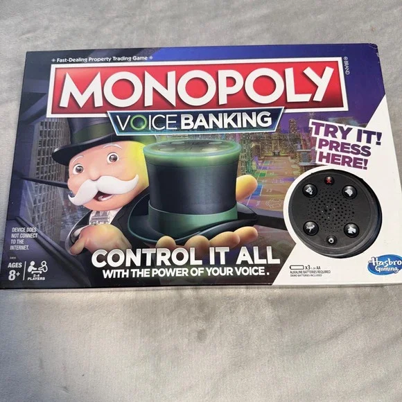MONOPOLY Voice Banking Board Game Hasbro 2019 Sealed Electronic