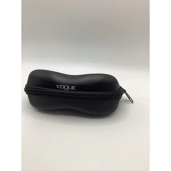 Vogue Authentic Semi-Hard Zipper Eyeglass/Sunglass Case Medium-Large Size BLACK