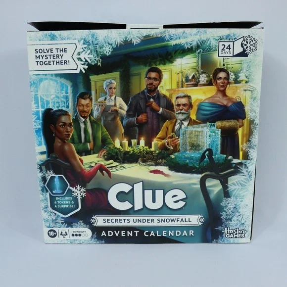 Clue Advent Calendar Secrets Under Snowfall 24 Days Family Mystery Game NEW READ