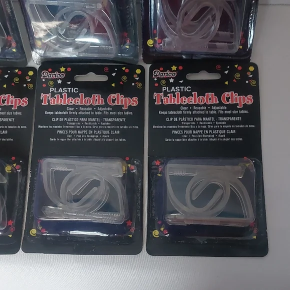 Darico Clear Plastic Tablecloth Clips 6 Pack‎