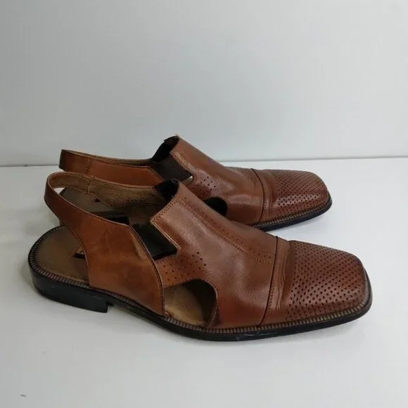 Stacy Adams  Brown Leather Sandals Size 8.5