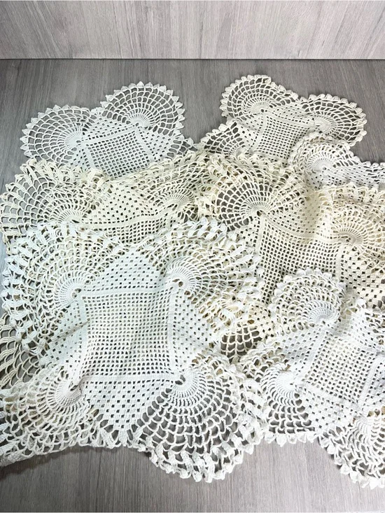 Vintage Doilies lot of 7 crochet lace grannycore cottagecore