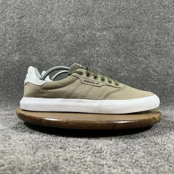 Adidas DB3241 3MC Vulc Mens Size 12 Khaki Green Canvas Athletic Skate Shoes Used