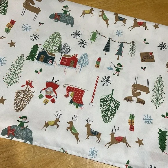 Fiesta Christmas Wonderland Santa Deer Tablecloth‎ 60x82