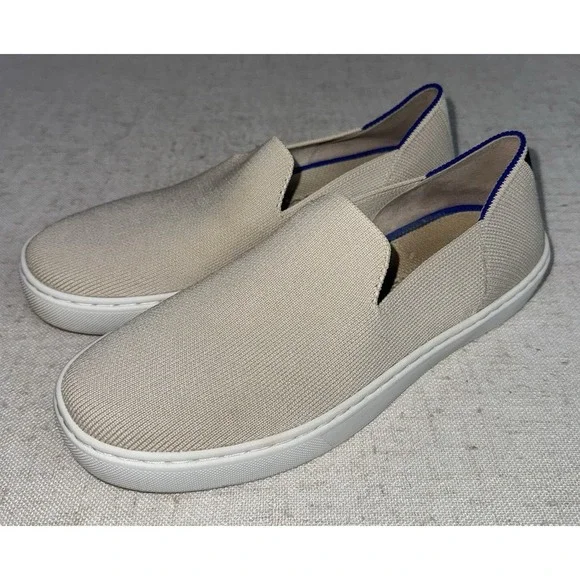Rothy's The‎ Original Slip On Sneaker Shoes Women's Sz 6.5 Comfort Cream Beige