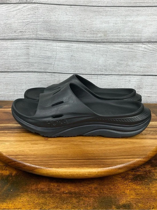 HOKA One One Ora Recovery Slide 3 Black Sandals Men’s Shoe Size 13