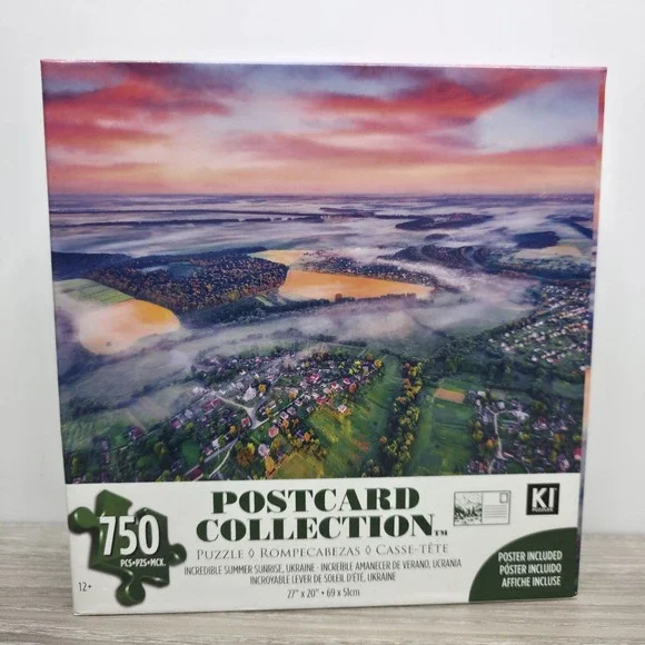 KI Puzzle - 750pcs - Postcard Collection - Incredible Summer Sunrise Ukraine