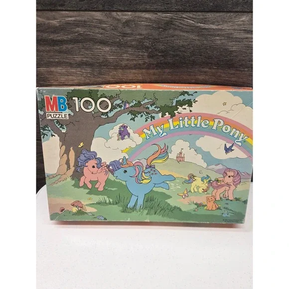 Vintage 1985 My Little Pony 100 Piece Puzzle Milton Bradley G1 Hasbro Rainbow