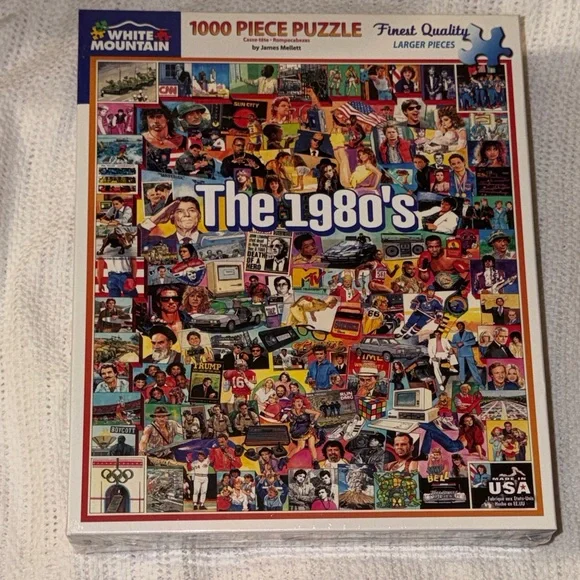 White Mountain 1980's Collage Puzzle NEW