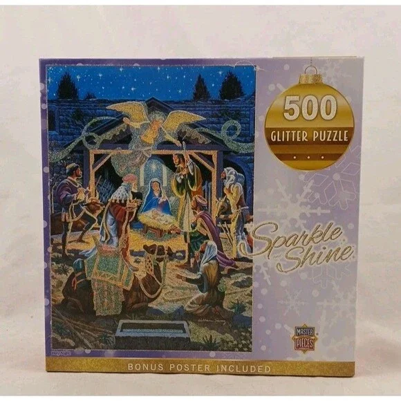 MasterPieces 500 Piece Sparkle Glitter Jigsaw Puzzle-