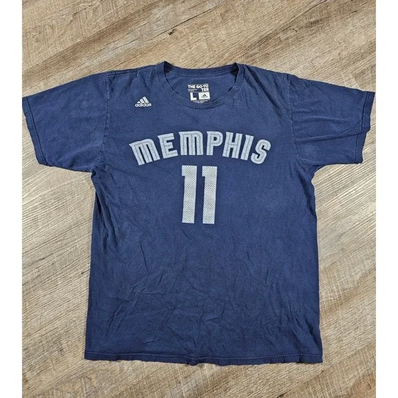 Adidas Memphis Grizzlies Mike Conley 11 NBA T-Shirt Mens Large Navy Blue Cotton