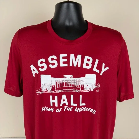 Adidas Assembly Hall Indiana Hoosiers Red Aeroready Creator‎ Tee Mens XL EA1147