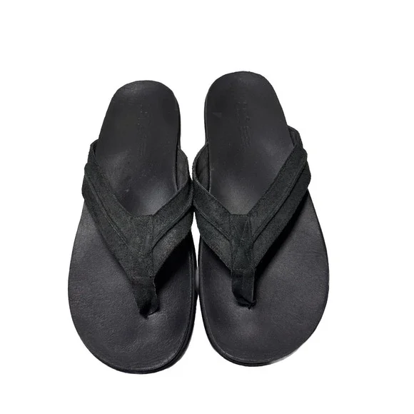 SAS Men's Escape Leather Thong Sandals Size 11 M Black Tripad Comfort Flip Flops