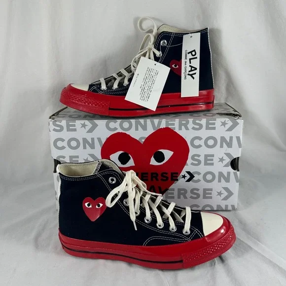 Converse CDG Chuck Taylor All Star 70 Hi Comme des Gracons Play A01793C 7/9