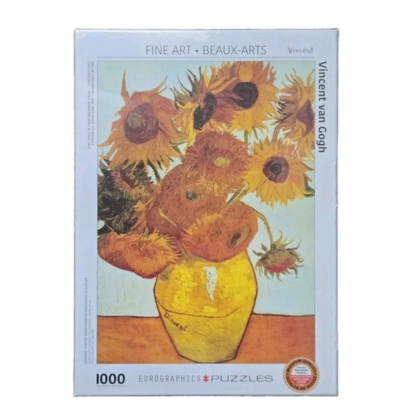 Eurographics Van Gogh Twelve Sunflowers Detail 1000‎ Piece Jigsaw Puzzle Art New