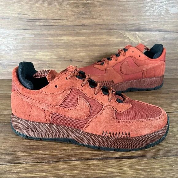 Nike Air Force 1 Wild Low ‘Rugged Orange’ Women’s Size 9.5 Sneakers‎ Shoes