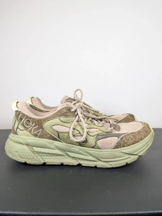 HOKA Unisex Clifton L Suede Sneaker Simply Taupe Pumice Stone