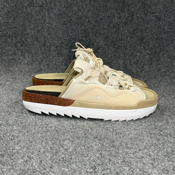 Nike Offline 2.0 Slide Sandal Men 9 Beige Khaki Athletic Retro Slip On Flip Flop