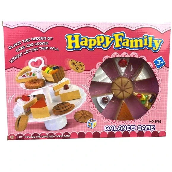 Happy Family Balance Game Cake and Cookie Stacking Toy‎ for Kids Ages 3+