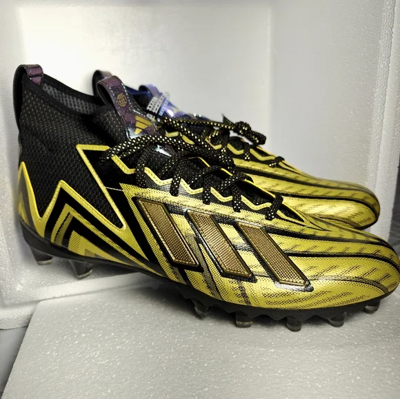 Mens Adidas Freak-23 Inline Football Cleats Black Gold HP2446 Men’s Size 15 NWT