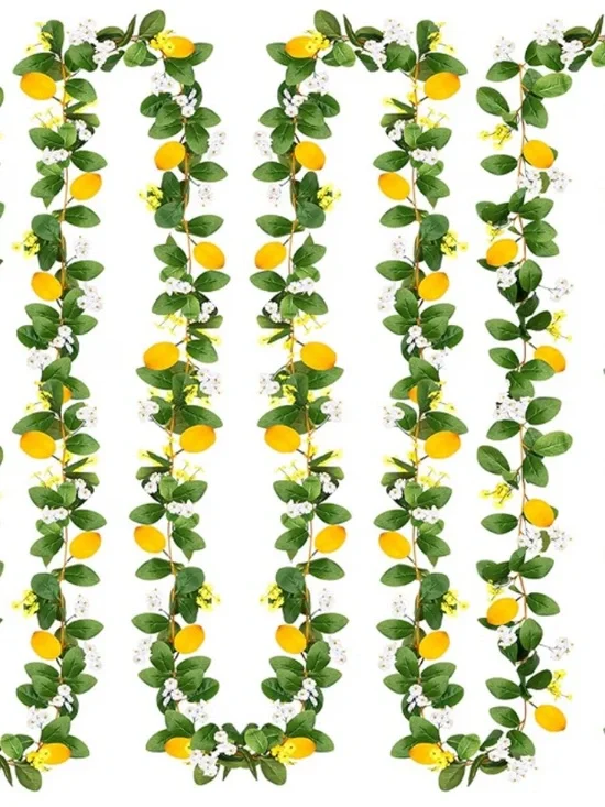 4 pcs artificial Lemon flower garland Vine- 28 Feet