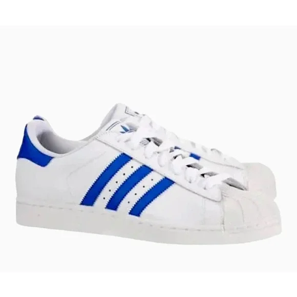 Adidas Shoes Men‎ Size 19 Superstar II G17205 White/Blue OS148 Sneakers