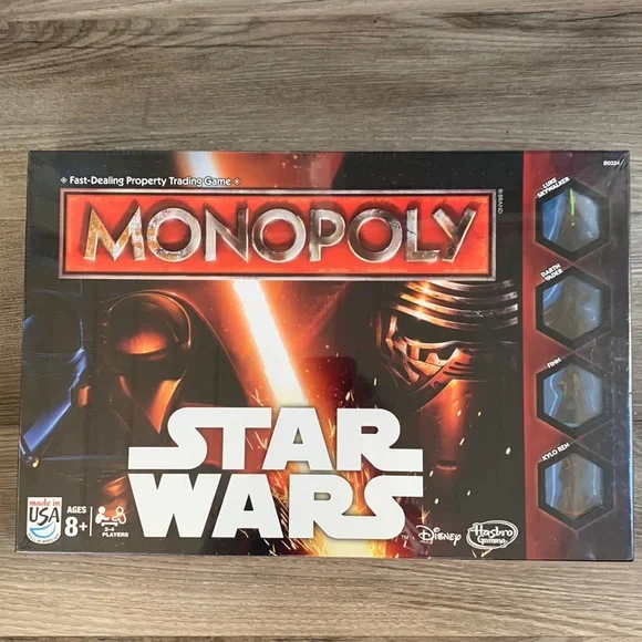 Star Wars Monopoly Game Hasbro Parker Brothers Disney StarWars New