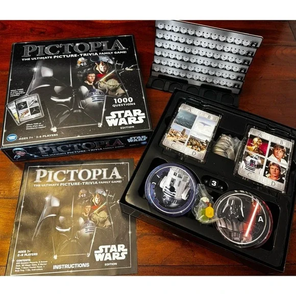 New Pictopia Star Wars Edition Ultimate Picture Trivia Family Board Game