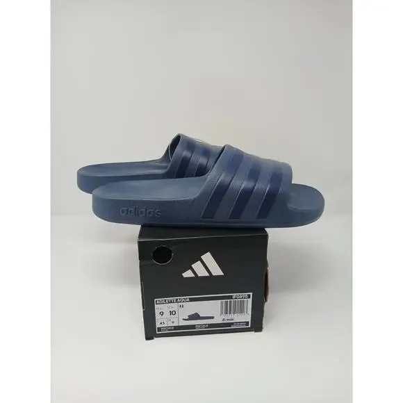 Adidas Adilette Aqua Slides Unisex Men US 9 Women US 10Sandals Slippers New Tags