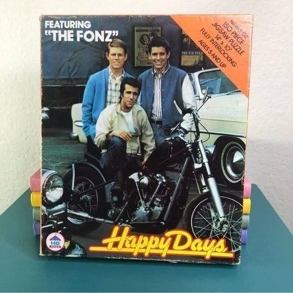 Vintage Happy Days Puzzle Jigsaw The Fonz Fonzie Richie Cunningham Potsy