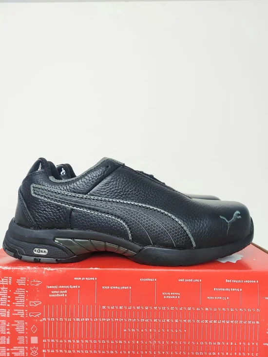Puma Velocity Black Steel Toe Utility Work Shoes Women Size 7 NWT Oil Resistant