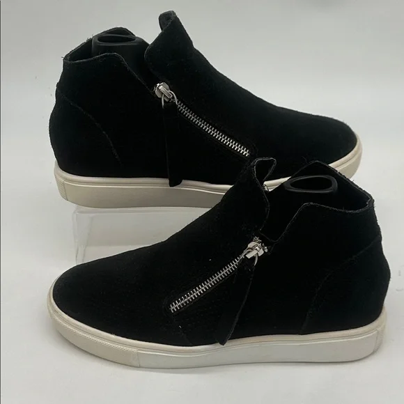 Steve Madden Women's Caliber High Top Suede Black Sneakers Size 7