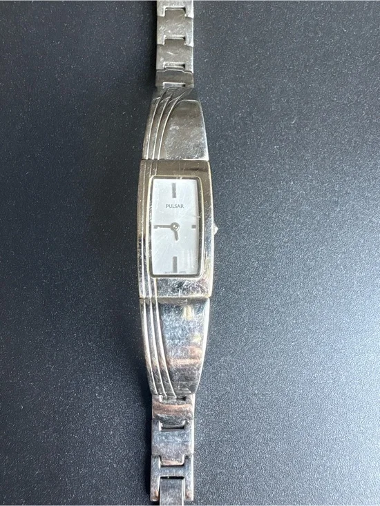 Pulsar Slim Silver Bangle Watch measurements shown non running