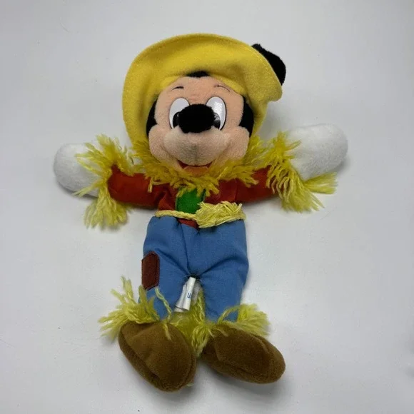 Walt Disney World‎ Scarecrow Mickey Mouse Bean Bag Plush 8