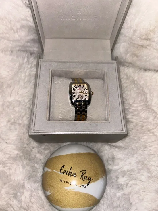 Michele Two-Tone Silver & Gold‎ Urban Mini Watch