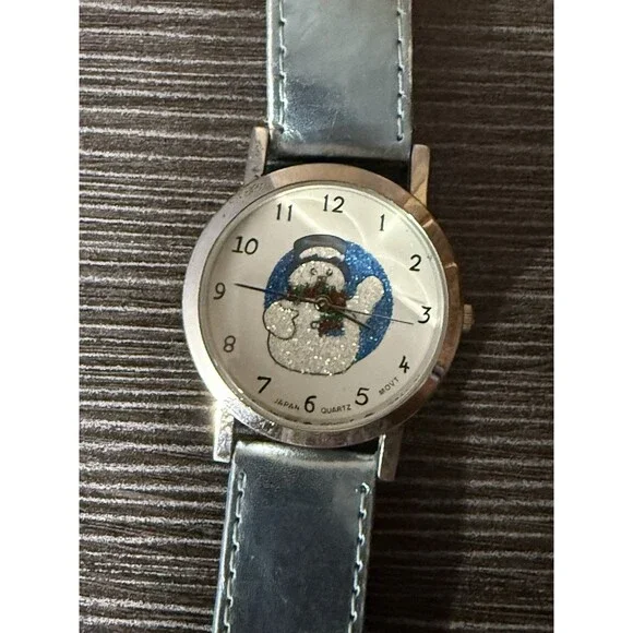Christmas Snow Man Classic Vintage  Analog Watch New Battery!