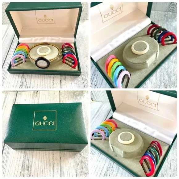 RARE Gorgeous RARE 14k Gold Plated Gucci Bracelet Watch