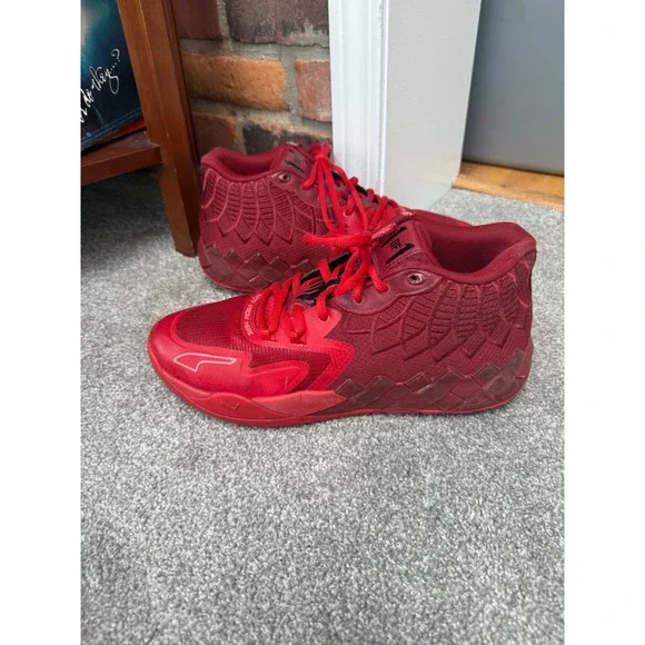 PUMA LaMELO Ball‎ MB.01 Shoes Mens Sz 11 Red Basketball Gym Sneakers