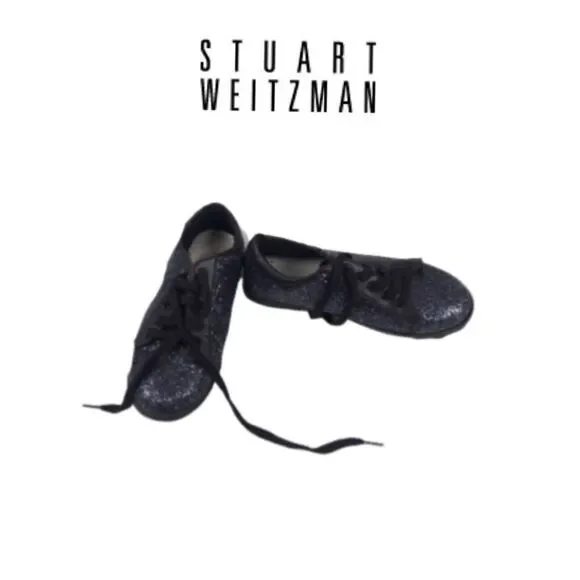 Stuart Weitzman Blue Sparkle Tennis Shoes. Sz 4
