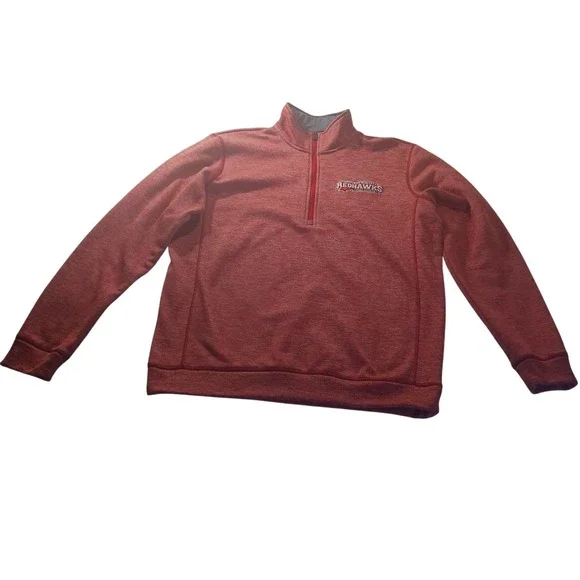 Adidas ClimaWarm La Roche College‎ Redhawks Cross Country 1/2 Zip Pullover L Red