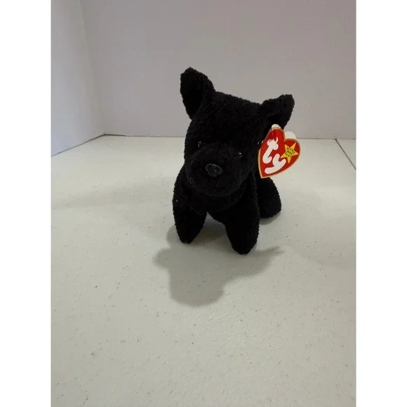 Ty Beanie Baby Scottie‎ Black Scottish Terrier Vintage Plush With Tag 1996