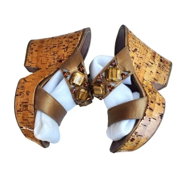 Casadei strappy‎ Cork Platforms