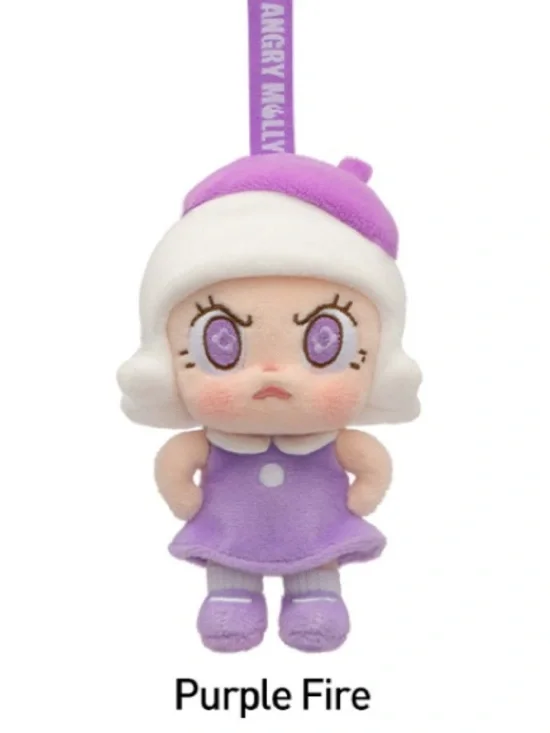 New Sealed Pop Mart Angry Molly Purple Fire Plush Doll