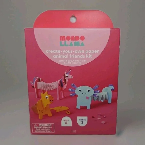 Mondo Llama Create Your Own Paper Animal Friends Craft Kit Age 6+‎