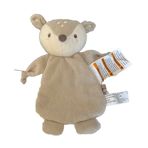 Baby Just Born Fox Beige Lovey Plush Security‎ Blanket Woodland Rattle Teether