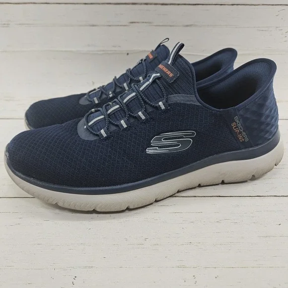 Skechers Slip-Ins Summits High Range Men Size 12 Navy Blue Walking Shoes‎ 232457