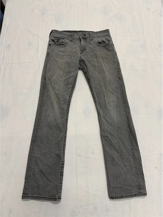 True Religion Gray Denim Jeans Size 32 Made in USA